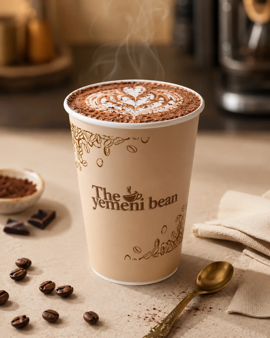Mocha latte for cafe events